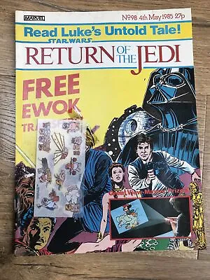 Buy Ultra Rare Star Wars Return Of The Jedi No 98 4th May 1985 With Transfers • 69.99£