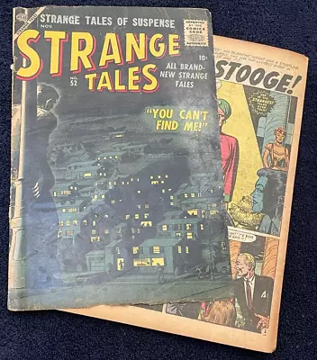 Buy Strange Tales #52 (Nov 1956) ✨ Of Suspense  You Can't Find Me  ✔ Detached Cover • 36.19£