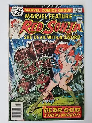 Buy Red Sonja She Devil With A Sword Marvel Feature 5 Bronze Age 1976 • 7.95£