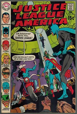 Buy Justice League Of America 78  1st JLA Satellite!  Vigilante!  1970 F/VF DC Comic • 15.77£