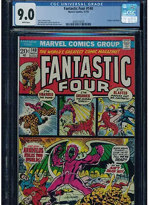 Buy Fantastic Four #140 Cgc 9.0 White Pages 1973 John Buscema Origin Annihilus • 102.75£