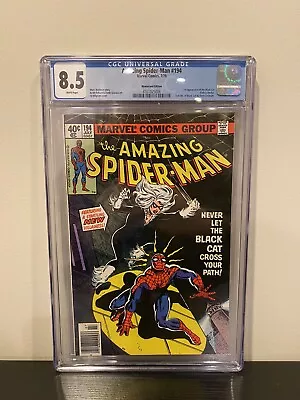 Buy Amazing Spider-Man #194 CGC 8.5 White Pages! 1st App Of Black Cat 1979 • 321.70£