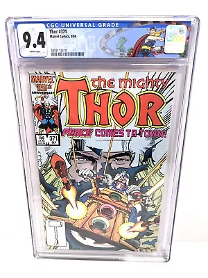 Buy Thor #371 CGC 9.4 Custom Label 1st Appearance Of Justice Peace Marvel Comics • 75.03£