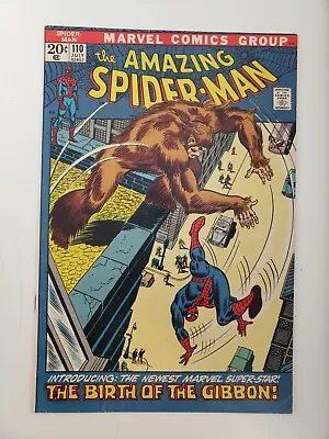 Buy Amazing Spider-Man #110 - Bronze Age - 1st Appearance Of Gibbon - Last Stan Lee • 45.13£