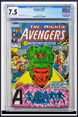Buy Avengers #243 CGC Graded 7.5 Marvel 1984 OFF- White To White Pages Comic Book. • 38.13£