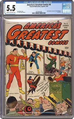 Buy America's Greatest Comics #8 CGC 5.5 1943 4331862005 • 260.90£