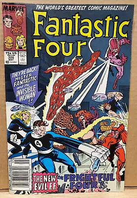 Buy Fantastic Four 326 KEY Thing Turns Human Frightful Four 1989 Marvel Comics • 2.40£