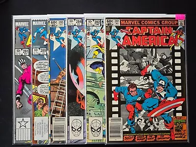 Buy (LOT 6) Captain America #s 281 282 284 285 289 & 291 Marvel Comics 1983 • 11.19£