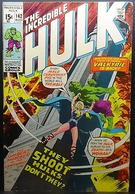 Buy Incredible Hulk #142 1971 6.0 Fine 1st Appearance 2nd Valkyrie! Enchantress! • 14.23£
