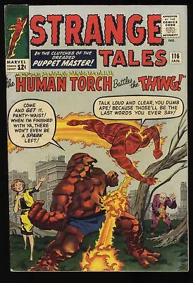 Buy Strange Tales #116 VF- 7.5 1st Thing Crossover! 2nd Wong & Nightmare! • 123.29£