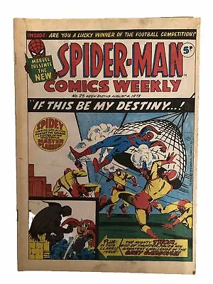 Buy Spider-Man Comics Weekly - No 25 - Date 04/08/1973 - Vintage UK Paper Comic • 5.99£