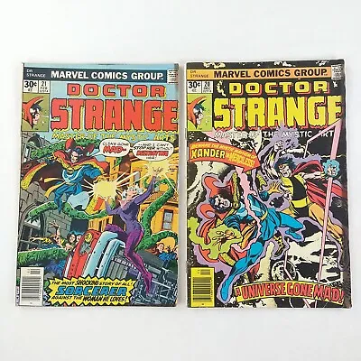 Buy Doctor Strange Master Of The Mystic Arts #20 21 Lot (1976 Marvel Comics) Xander • 7.99£
