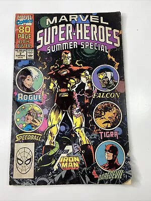 Buy MARVEL SUPER-HEROES. SUMMER SPECIAL 2 - Marvel Comics - 1990 Iron Man Falcon • 7.99£