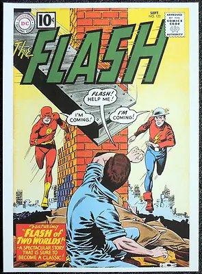 Buy The Flash Repro Poster . Issue #123 Carmine Infantino 1961 Cover . Dc Comics D34 • 8.99£