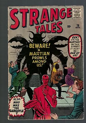 Buy Marvel Comics Atlas Strange Tales 78 VG 4.0 1960 Ditko • 99.99£