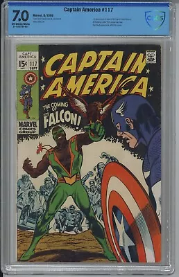 Buy CAPTAIN AMERICA 117 CBCS 7.0 F/VF 1st App Falcon From Winter Soldier MCU Not CGC • 442.35£
