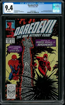 Buy Daredevil 270 (1989) - CGC 9.4 (1st Appearance Of Blackheart) Marvel Comics • 67.20£