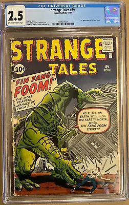 Buy Strange Tales #89 Cgc 2.5 1st App Fin Fang Foom Marvel Comics 1961 • 709.63£