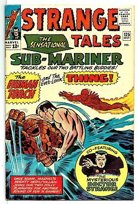 Buy Strange Tales #125 (Marvel) Oct 1964, Human Torch, Dr. Strange, Steve Ditko • 48.39£