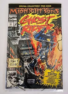 Buy Ghost Rider #28 1992 Marvel Midnight Sons 'SEALED' W/Poster • 29.89£