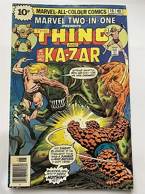 Buy MARVEL TWO-IN-ONE #16 The Thing UK Price Marvel Comics 1976 VG • 2.95£
