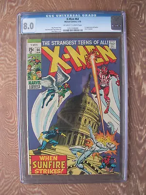 Buy X-Men   #64   CGC 8.0   1st Appearance Of Sunfire   1970 • 592.96£