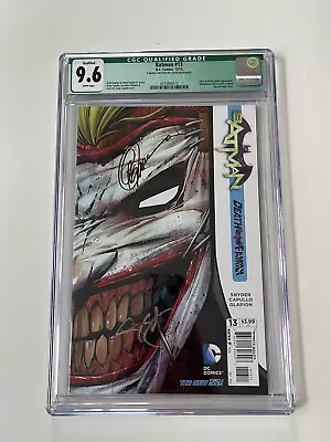 Buy Batman #13 CGC 9.6 2012 Joker & Harley Quinn App Signed By Capullo And Snyder • 78.84£