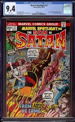 Buy Marvel Spotlight # 12 CGC 9.4 White (Marvel, 1973) Origin Of Son Of Satan • 235.86£