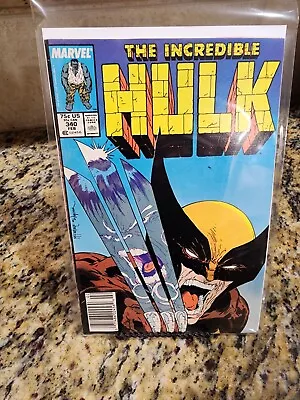 Buy Incredible Hulk #340 Newsstand - Vs Wolverine - McFarlane - 1988 • 146.26£