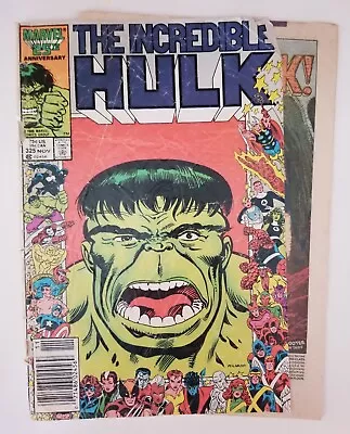 Buy Low Grade Incredible Hulk #325 (Marvel Comics, 1986) Anniversary Cover • 1.97£