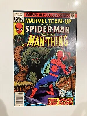 Buy Marvel Team-Up 68 1978 Very Good Condition Spider-Man & Man-Thing • 14.50£