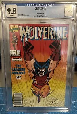 Buy Wolverine 27 CGC 9.8 Newsstand Iconic Jim Lee Cover White Pages • 754.62£