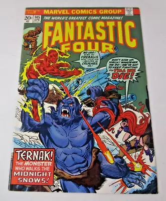 Buy Fantastic Four #145 1974 [VF] 1st Ternak Marvel Bronze Age Minor Key Issue • 11.38£