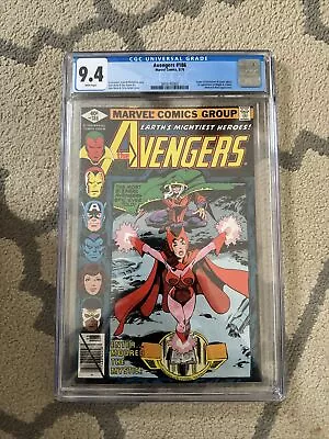 Buy Avengers 186 CGC 9.4 White Pages Quicksilver & Scarlet Witch Marvel • 144.62£