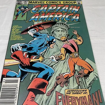 Buy Captain America #267 NEWSSTAND (1982) KEY 1st Appearance Every-Man Mid Grade • 6.87£