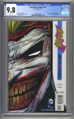 Buy Detective Comics #15 CGC 9.8 Die-Cut Cover (2013) Death Of The Family Highest • 31.61£