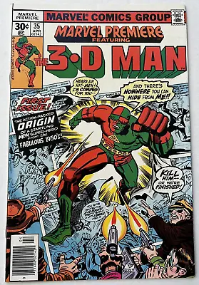Buy Marvel Premiere #35 1st Appearance 3-D Man - Jack Kirby Cover 1977 • 4.82£
