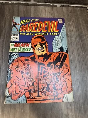 Buy 1968 Marvel DAREDEVIL #41 Death Of Mike Murdock Bagged And Boarded • 24.93£