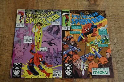 Buy Spectacular Spider-Man #176 177 (Marvel, 1991) 1st App Corona NM 9.2 Lot Of 2 • 39.52£