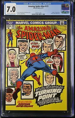 Buy Amazing Spider-Man #121 CGC FN/VF 7.0 Off White To White Death Of Gwen Stacy! • 378.70£