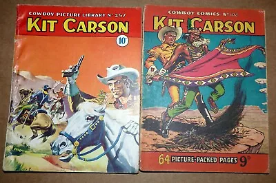 Buy 1 Cowboy Comic And 1 Cowboy Picture Library Kit Carson 1950's • 5£