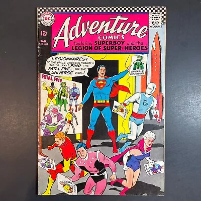 Buy Adventure Comics 352 KEY 1st Fatal Five Silver Age DC 1967 Superboy Legion Comic • 11.95£