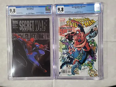 Buy Secret War 1 (1st App Lucia Von Bardas) & Amazing Spider-man 500 Both CGC 9.8 • 110.69£
