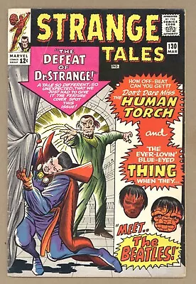 Buy Strange Tales 130 VGF Thing Human Torch Wig Cover Beatles Cameo 1965 Marvel T626 • 35.97£