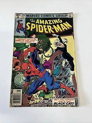 Buy The Amazing Spider-Man #204, 1980 3rd Appearance Of The Black Cat! BRONZE AGE • 7.88£