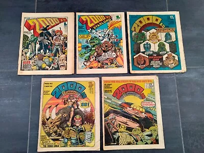 Buy 5 X 2000AD Comics - No. 82, 114, 130, 163, 172  (1978 To 1980 Years) - Joblot • 7£