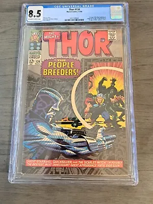 Buy Thor 134 Cgc 8.5 First Appearances Of High Evolutionary And Man-beast • 276.21£