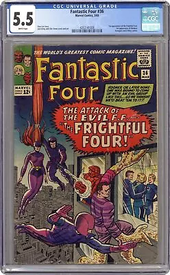 Buy Fantastic Four #36 CGC 5.5 1965 4263141008 1st App. Madame Medusa (Inhumans) • 193.03£