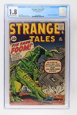 Buy Strange Tales #89 - Marvel 1961 CGC 1.8 1st Appearance Of Fin Fang Foom. • 630£