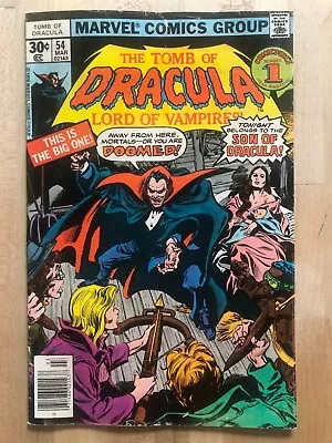 Buy TOMB Of DRACULA #54 1977 MARVEL 1st Cameo Appearance Of JANUS, DRACULA's SON • 8.43£